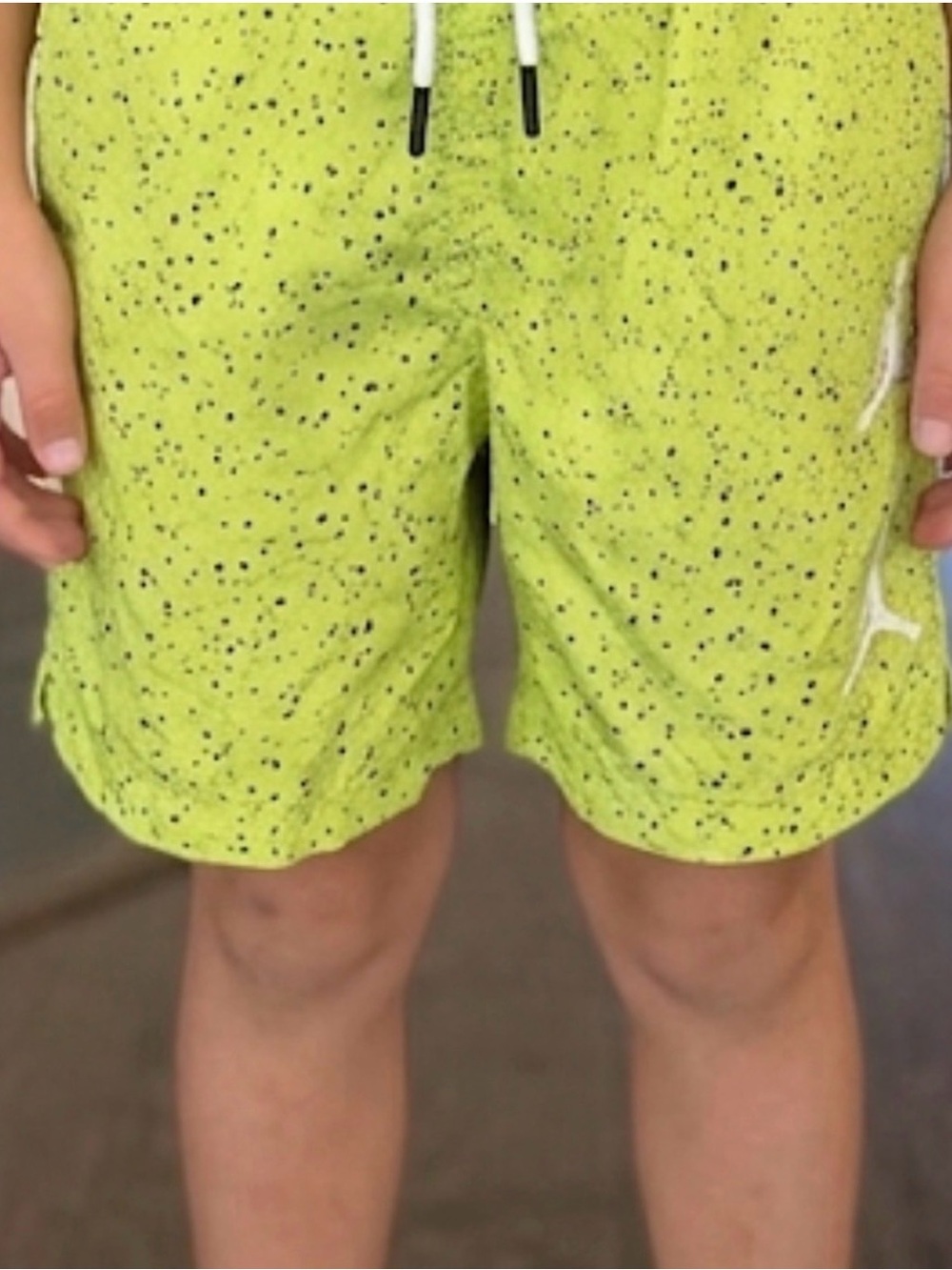 Neon Speckled Athletic Drawstring Shorts Jordan